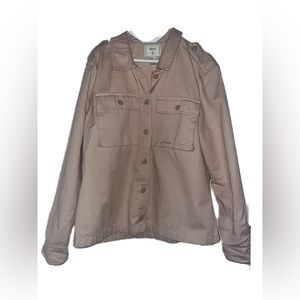 light pink, long-sleeved cotton casual shirt